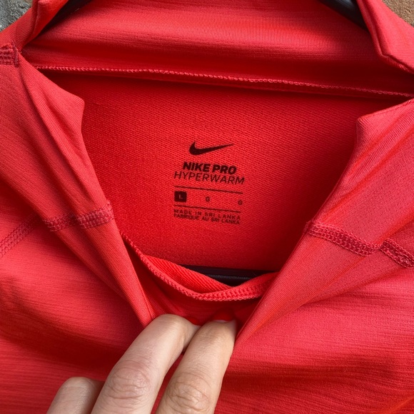 Nike pro Hyperwarm long sleeve athletic top large - Picture 4 of 9